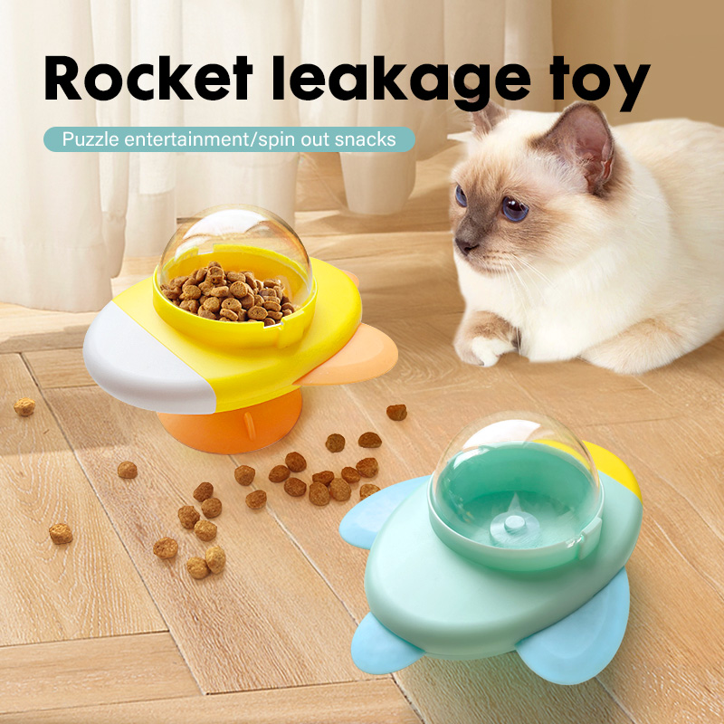Dog Puzzle Feeder Toy - 猫用インタラクティブおもちゃ 回転式 猫犬用漏れ食おもちゃ ペットパズル 暇つぶしおもちゃ フードフィーダーディスペンサー