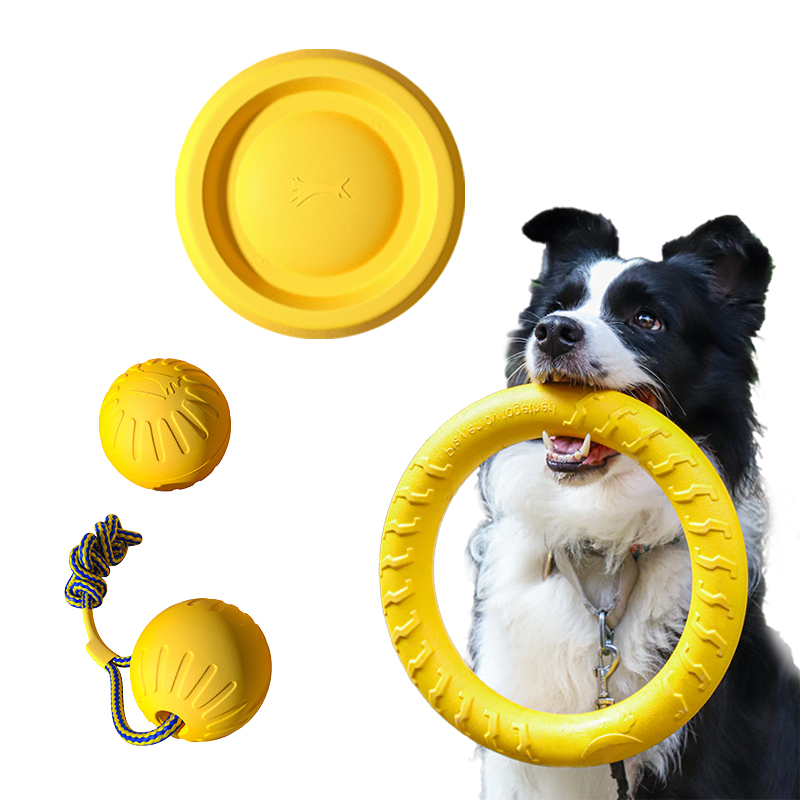Indestructible Dog Chew Toy - EVA 耐久性のある犬のおもちゃ 4 パック フライングディスク +