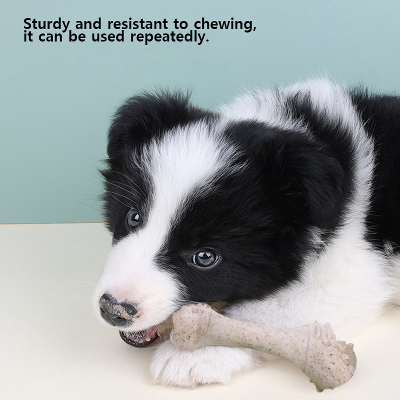 Teeth Cleaning Dog Chew Bone - 12cmのペット用おもちゃ。犬の歯のケアに。歯を研磨するための骨型おもちゃ。牛の風味で、犬の歯を丈夫にする効果があり、トレーニングにも最適。