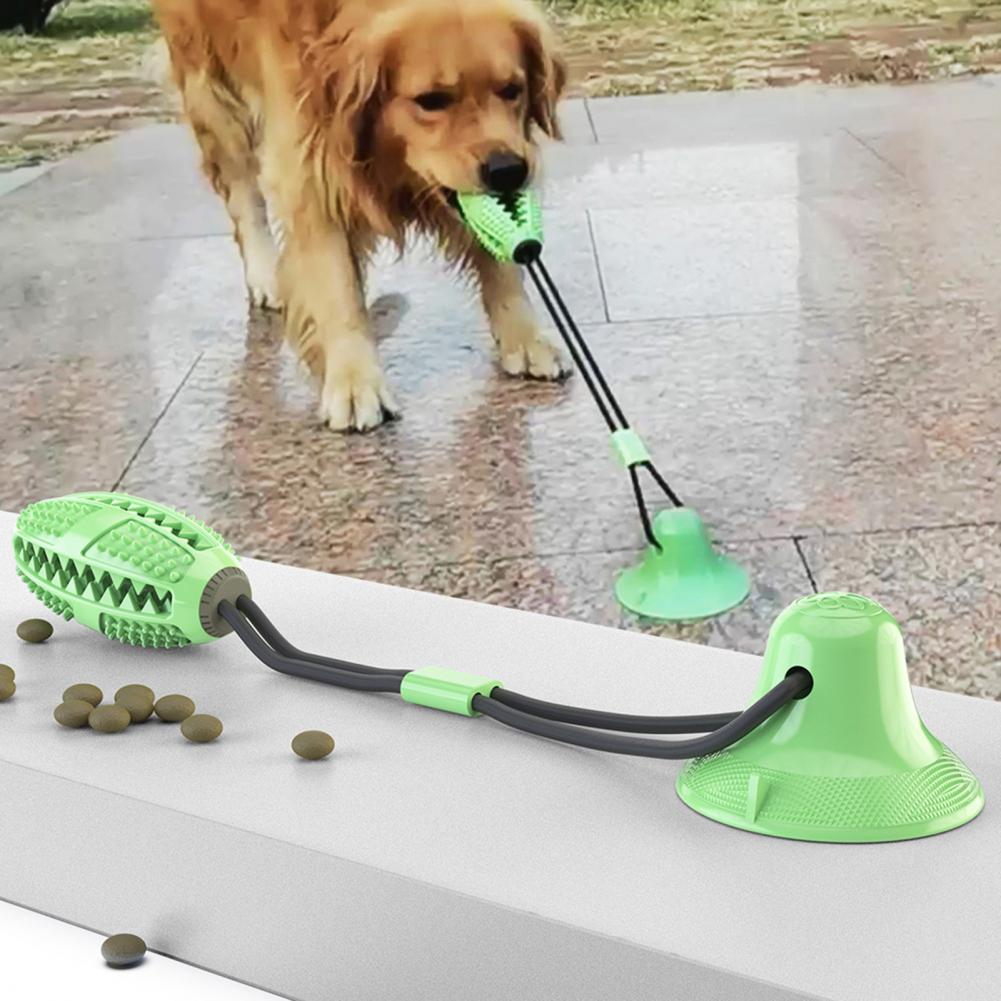 Dog Rope Toy Aggressive Chewers - 噛むのが大好きな犬用おもちゃ、インタラクティブな吸盤付きおもちゃ、歯固めロープおもちゃ、犬用パズルおやつ、フードディスペンシングボールおもちゃ