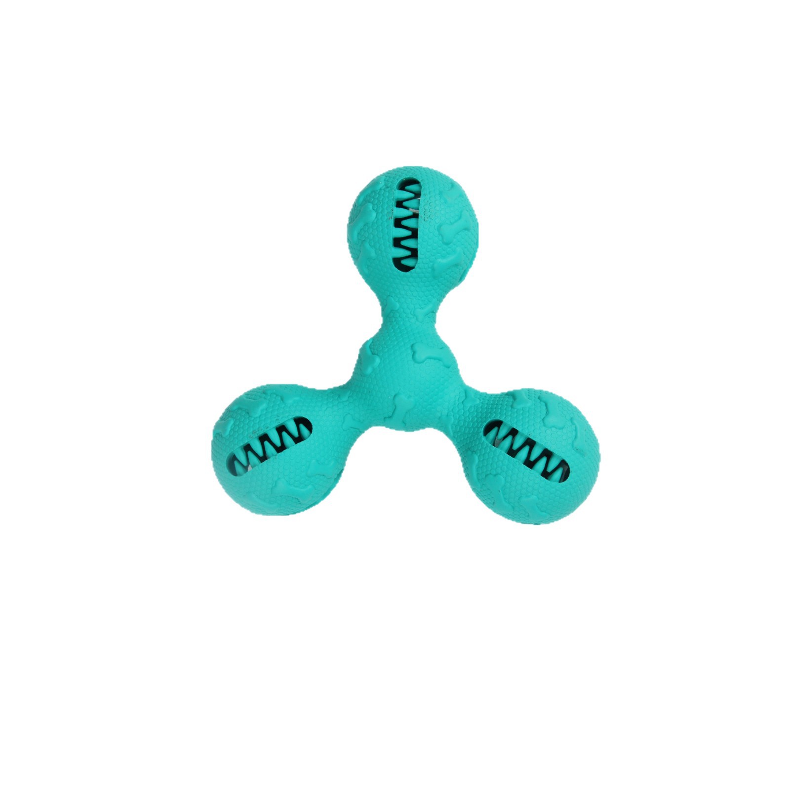 Rubber Treat Dispensing Dog Toy - ゴム製おやつディスペンシングペットインタラクティブ教育用耐噛み性歯磨きボール犬訓練用おもちゃ