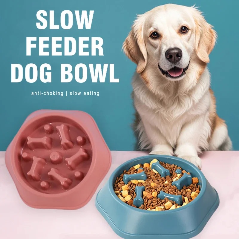 Dog Puzzle Feeder Toy - 1個入りスローフィーダー犬用ボウル、窒息防止子犬用フードボウル、滑り止めペット用スローエット食器、犬用パズルフィーダー、小型犬・中型犬用