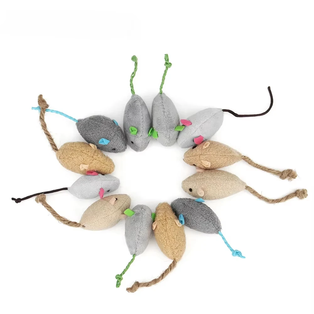 猫用おもちゃ5点セット：猫が喜ぶ猫ネクタイ入り、フェイクファ - Catnip Interactive Plush Mouse のレビューと価格
