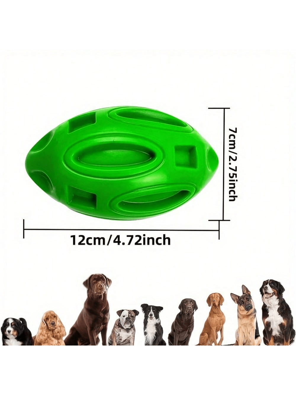 1個入り 破壊不可能な鳴り笛付きラグビーボール 犬用噛むおも - Indestructible Dog Chew Toy のレビューと価格