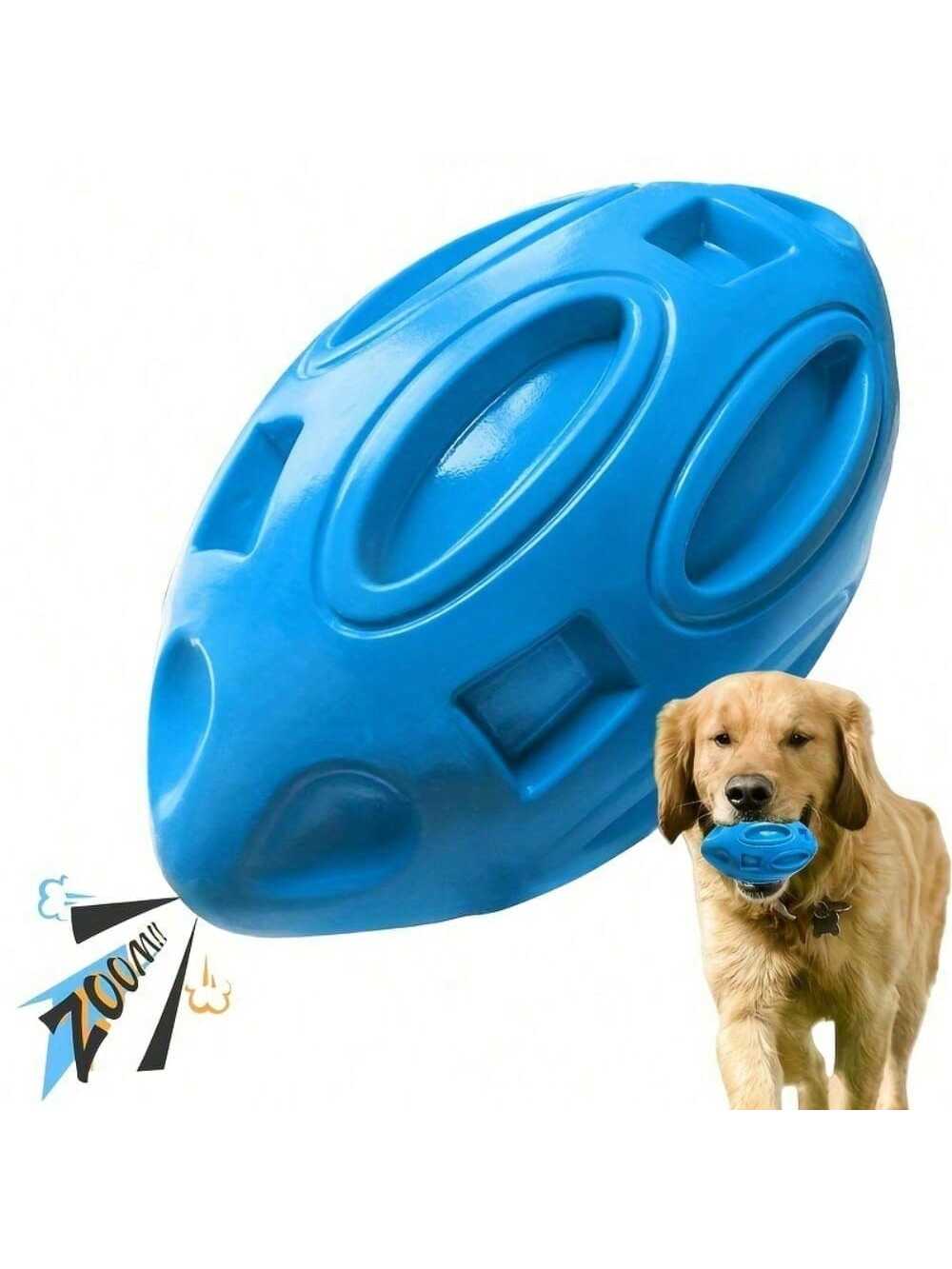 1個入り 破壊不可能な鳴り笛付きラグビーボール 犬用噛むおも - Indestructible Dog Chew Toy のレビューと価格