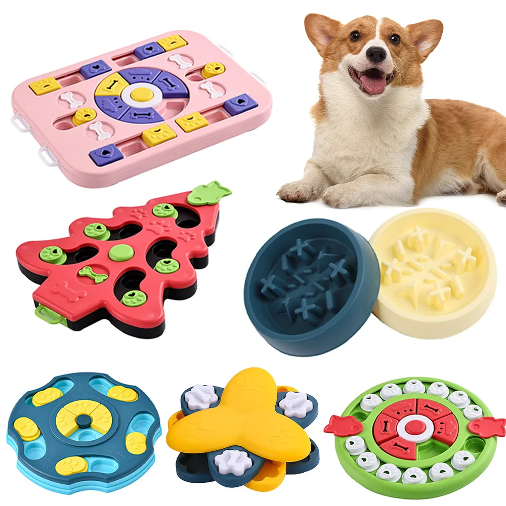 子犬 IQ フードディスペンサーゆっくり食べるノンスリップボ - Dog Puzzle Feeder Toy のレビューと価格