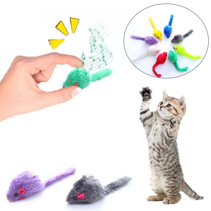 猫用マウス型おもちゃ、鳴き笛入り、キャットニップ入り、フェイ - Catnip Interactive Plush Mouse のレビューと価格