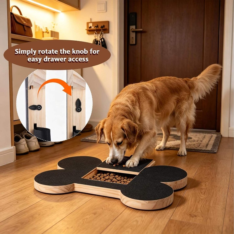 犬用木製爪とぎボード、内蔵おやつボックス、爪切りパッド、引き - Suction Cup Dog Tug Toy のレビューと価格