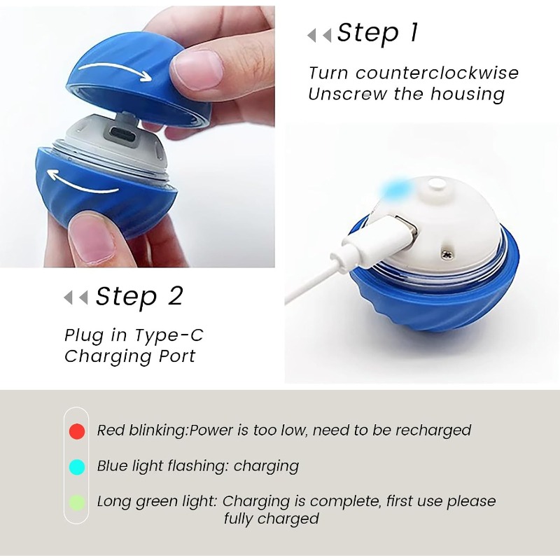 USBスマート子犬用インタラクティブ犬用噛み玩具ボール 自動 - Automatic Moving Dog Ball のレビューと価格