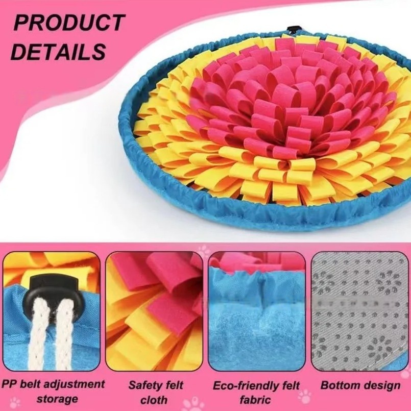 新しいペットスニッフィングパッド花の形のスローフードパッド嗅 - Snuffle Mat For Dogs のレビューと価格