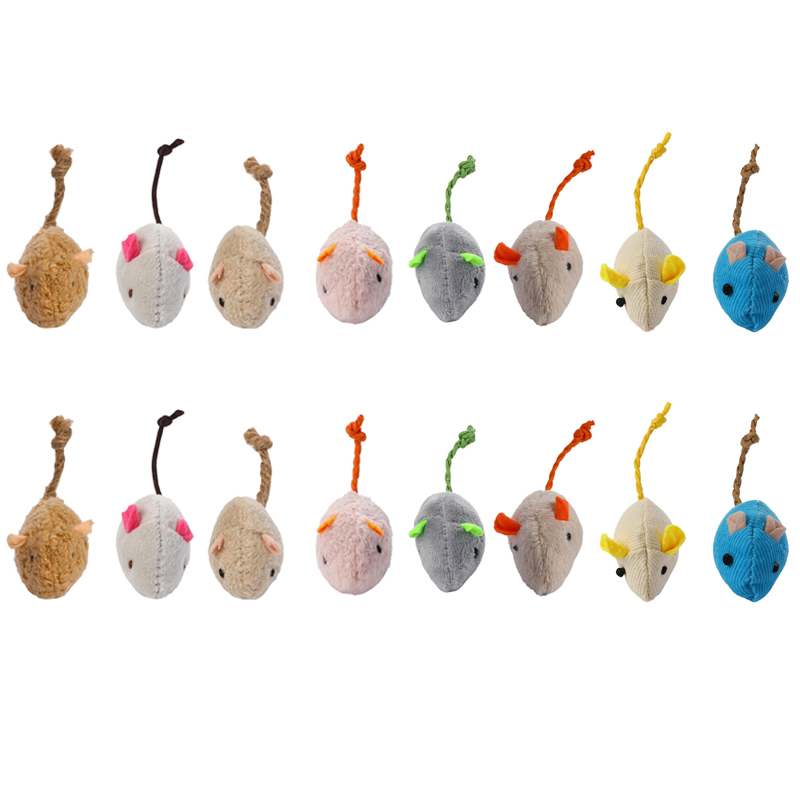 16個入り 猫用インタラクティブマウスおもちゃ 猫の噛むおも - Catnip Interactive Plush Mouse のレビューと価格