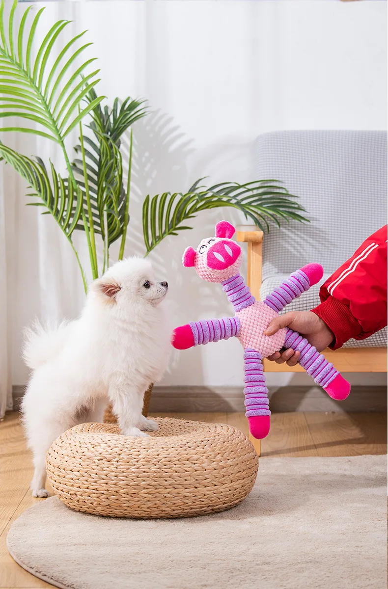 大型犬用の破壊不可能な鳴き笛入りおもちゃ、柔らかいぬいぐるみ - Indestructible Dog Chew Toy のレビューと価格