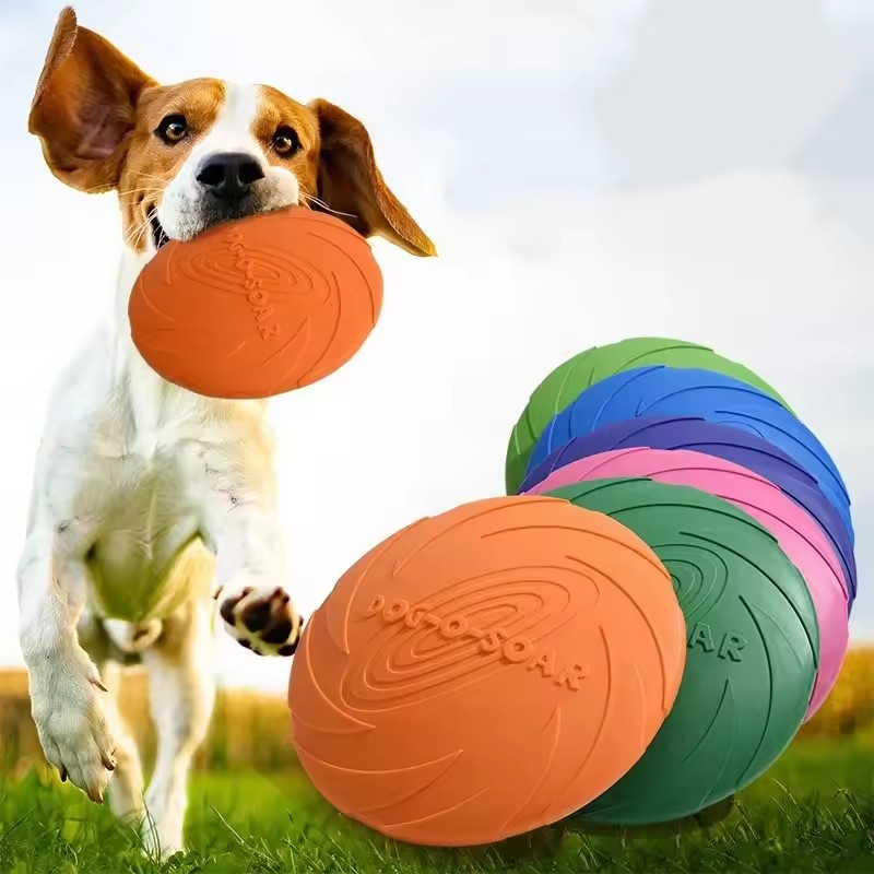 犬用インタラクティブシリコン製フライングソーサーおもちゃ、噛 - Flying Disc Dog Training Toy のレビューと価格
