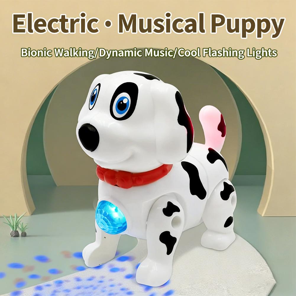 電動歩行ロボット犬のおもちゃ、紐を引くとダルメーションの子犬 - Suction Cup Dog Tug Toy のレビューと価格