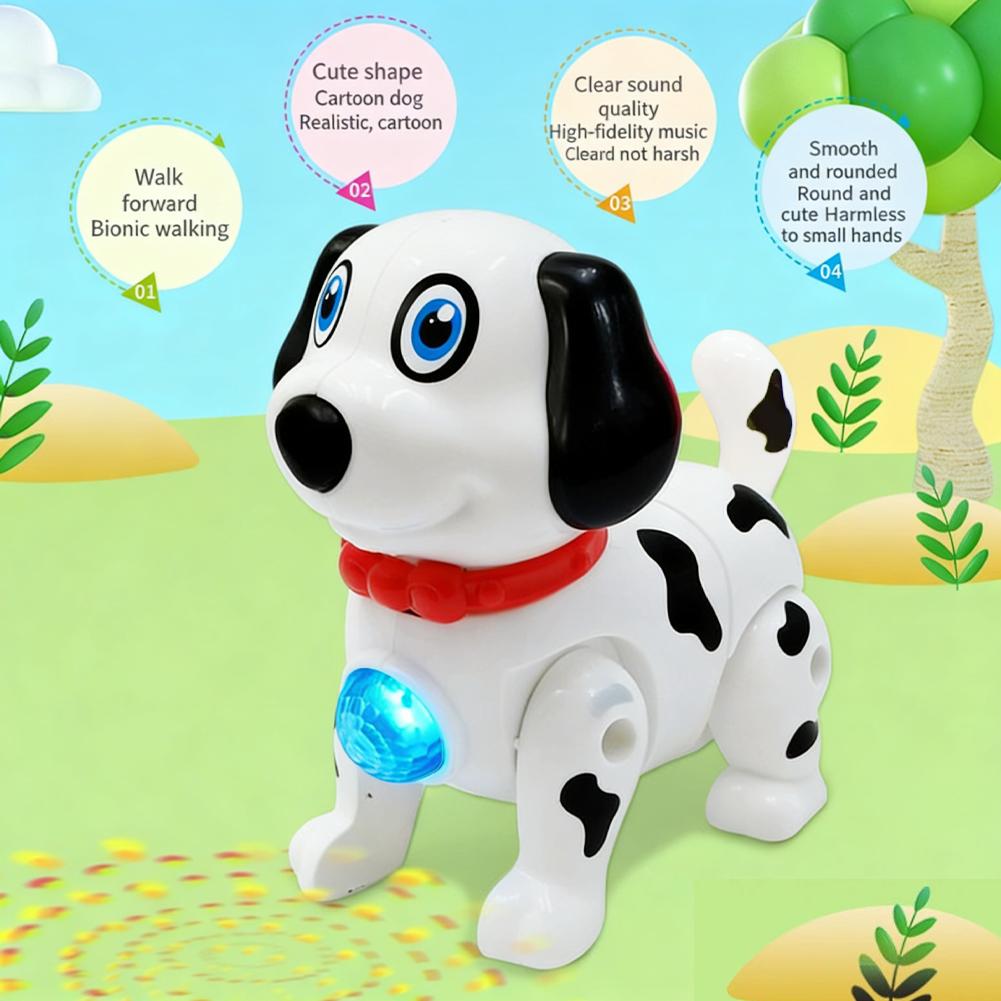 電動歩行ロボット犬のおもちゃ、紐を引くとダルメーションの子犬 - Suction Cup Dog Tug Toy のレビューと価格