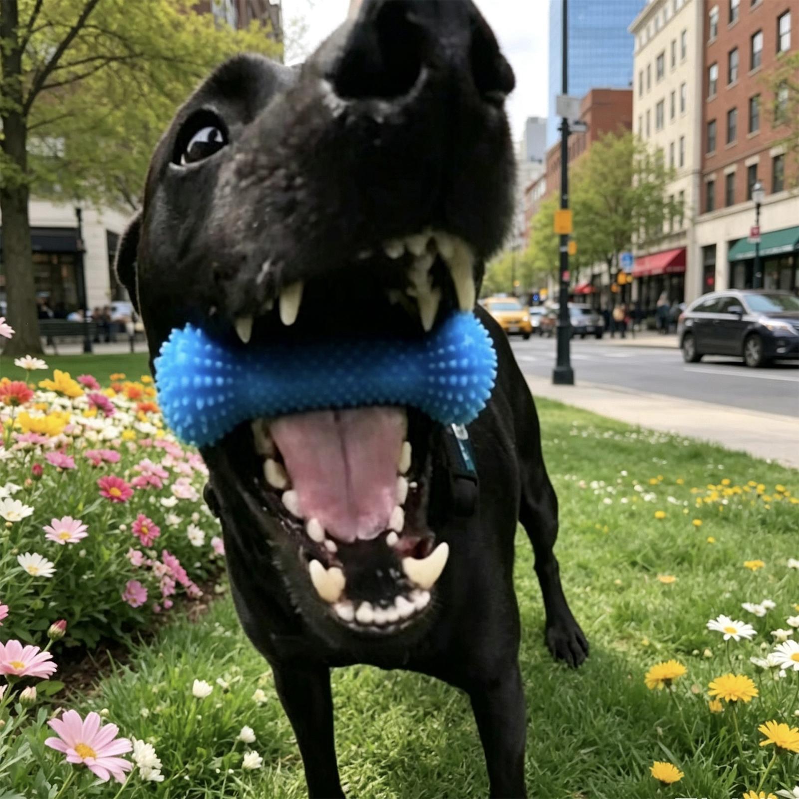 犬用歯磨きおもちゃ、噛む棒、口開け器、ペット用品、子犬用イン - Rubber Treat Dispensing Dog Toy のレビューと価格