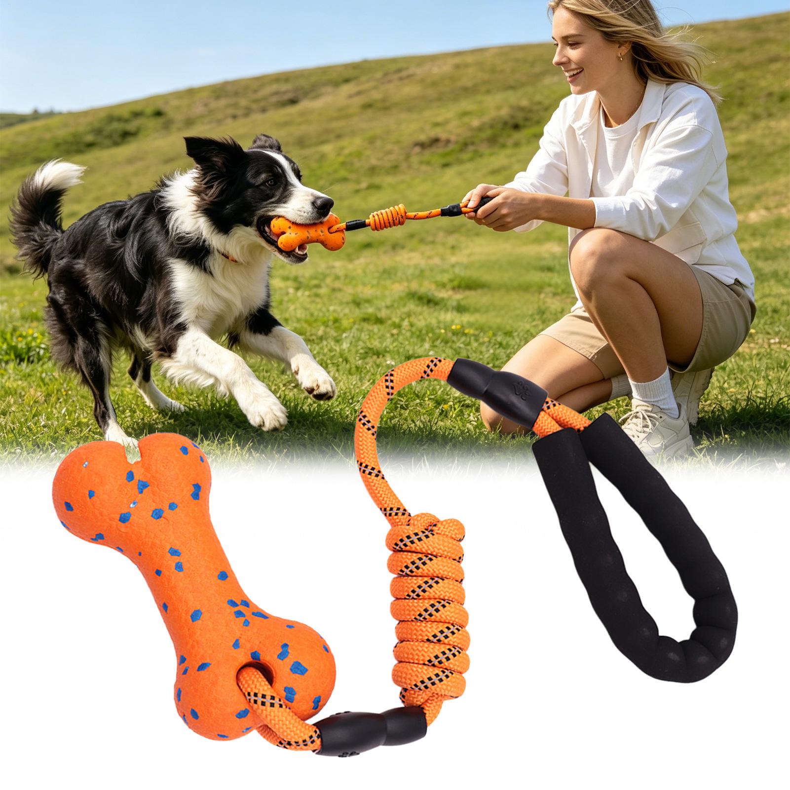 ロープおもちゃ歯固めボーンペット用品頑丈な犬用ロープおもちゃ - Dog Rope Toy Aggressive Chewers のレビューと価格