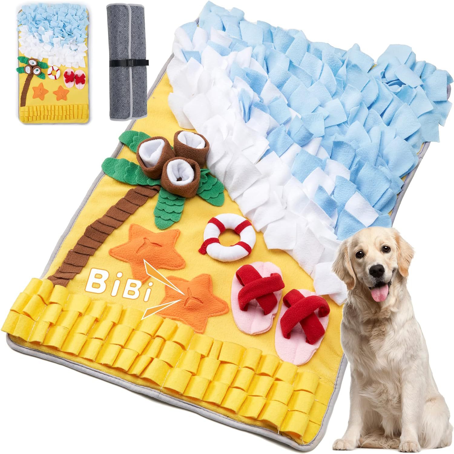 新しいペット嗅覚マット犬のトレーニング隠しフードブランケット - Snuffle Mat For Dogs のレビューと価格