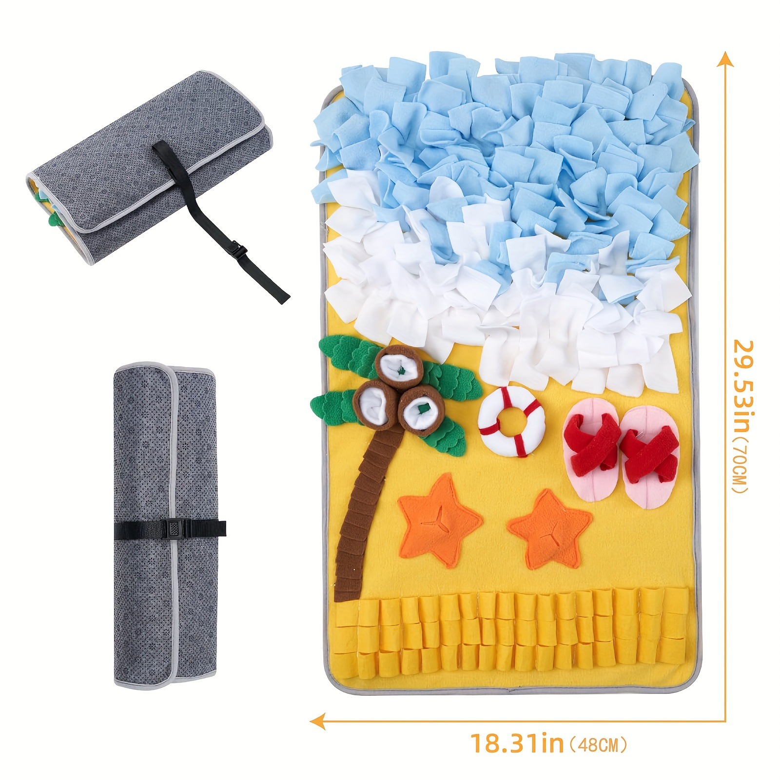 新しいペット嗅覚マット犬のトレーニング隠しフードブランケット - Snuffle Mat For Dogs のレビューと価格