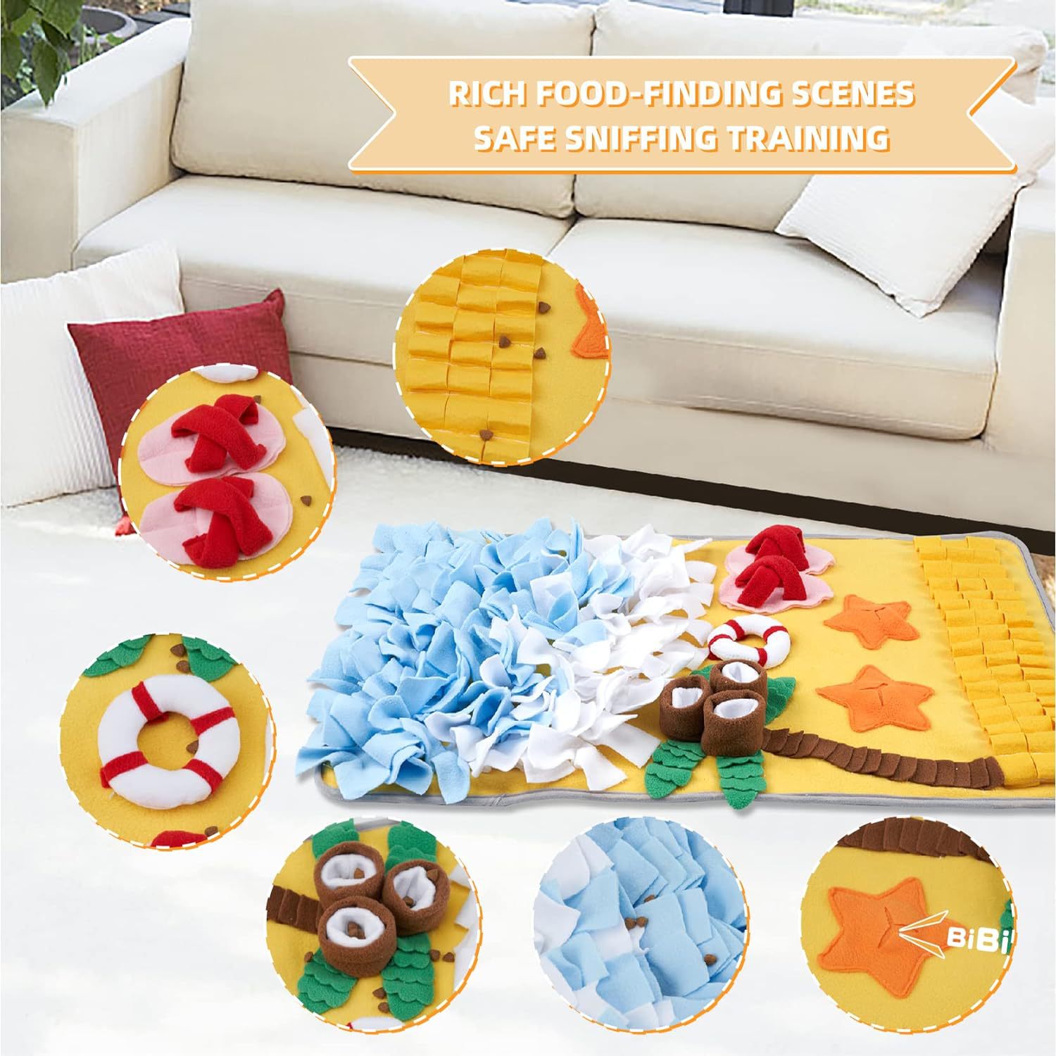 新しいペット嗅覚マット犬のトレーニング隠しフードブランケット - Snuffle Mat For Dogs のレビューと価格