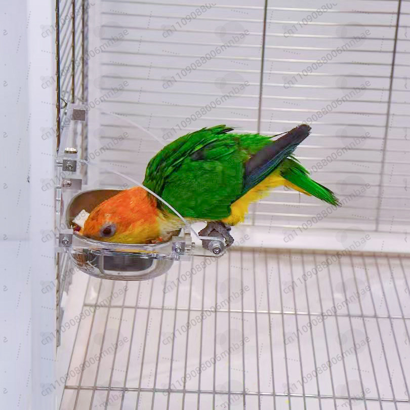 オウム用フードボックス ステンレス製 アクリル製 飛沫防止  - Pet Feeders のレビューと価格