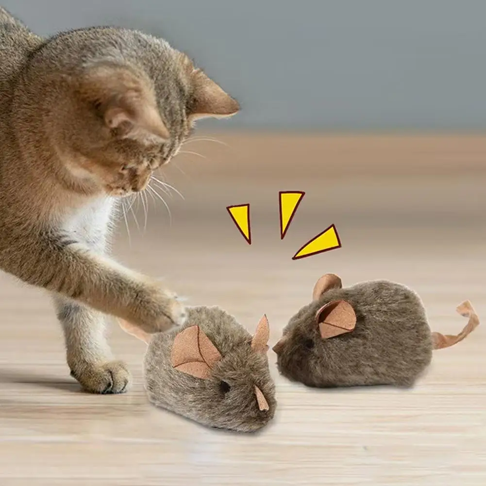 面白いぬいぐるみネズミ猫のおもちゃ、シミュレーションマウス子 - Catnip Interactive Plush Mouse のレビューと価格