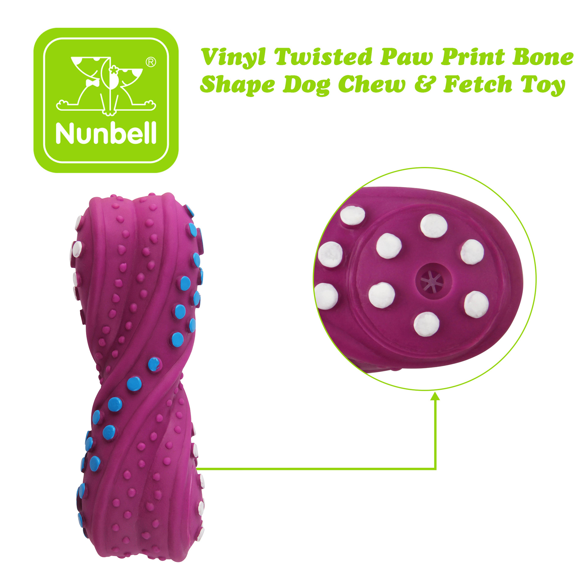 ペット用鳴き笛付き犬用おもちゃ 平らな骨型の噛むおもちゃ 歯 - Teeth Cleaning Dog Chew Bone のレビューと価格