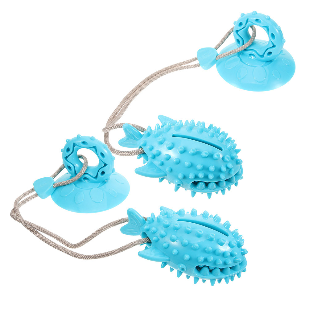 犬用インタラクティブおもちゃ2個入り。吸盤付きで、噛む遊びや - Suction Cup Dog Tug Toy のレビューと価格