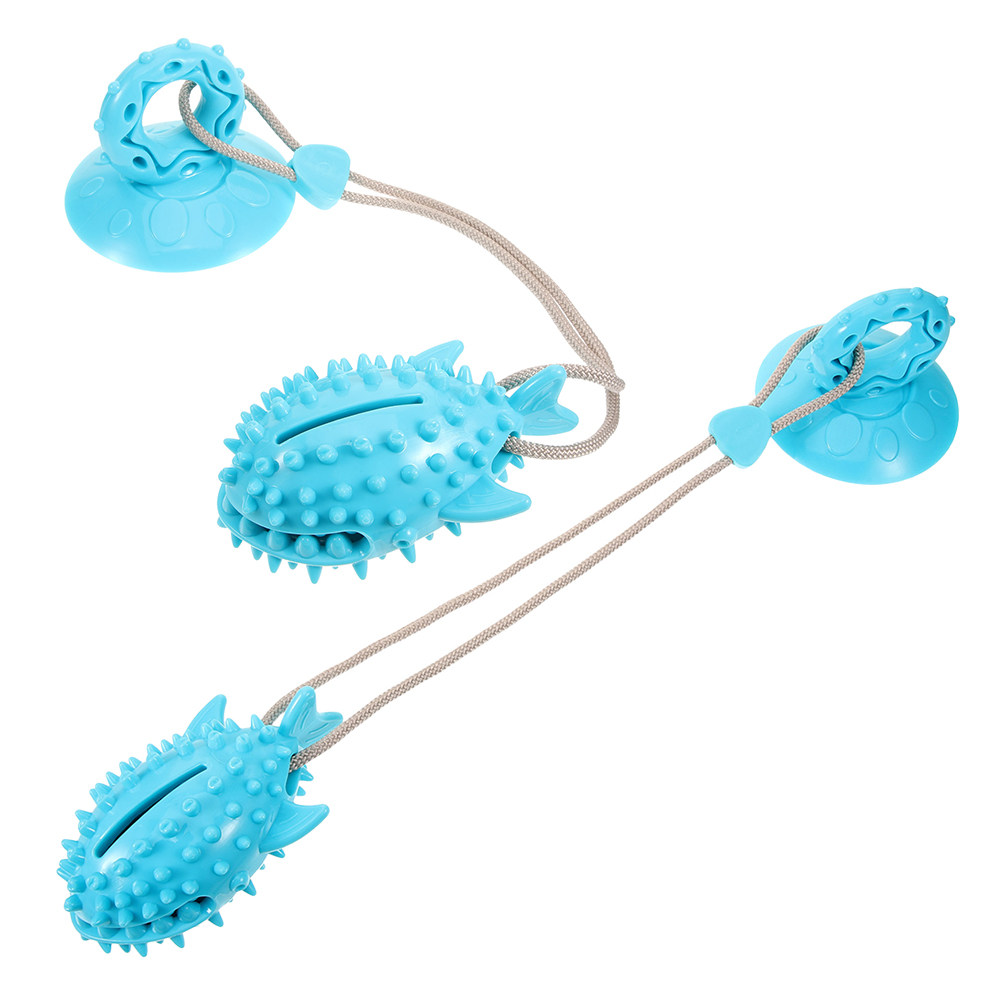 犬用インタラクティブおもちゃ2個入り。吸盤付きで、噛む遊びや - Suction Cup Dog Tug Toy のレビューと価格