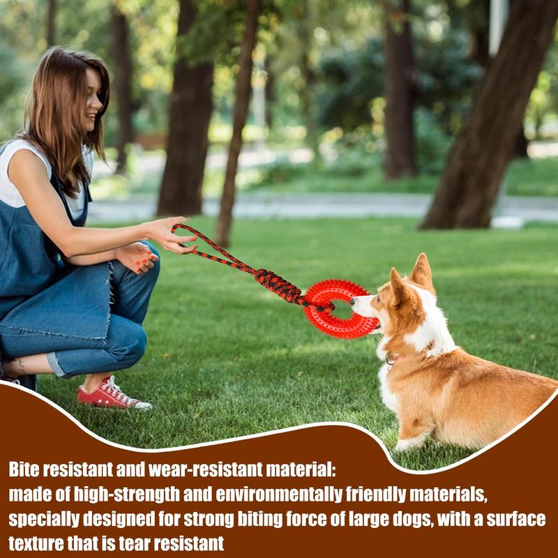 犬のためのきしむおもちゃスパイキーリング咀嚼用積極的な咀嚼不 - Dog Rope Toy Aggressive Chewers のレビューと価格