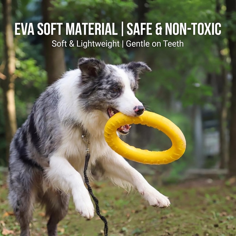 犬用おもちゃ ペットフライングディスク EVA製ドッグトレー - Suction Cup Dog Tug Toy のレビューと価格