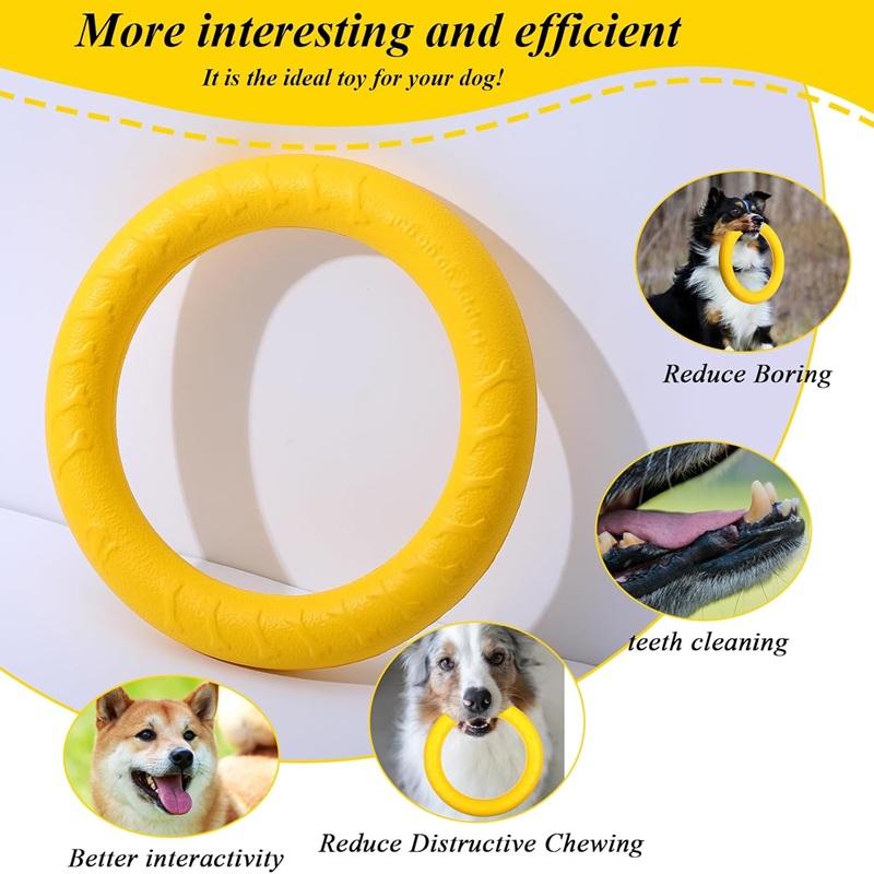 犬用おもちゃ ペットフライングディスク EVA製ドッグトレー - Suction Cup Dog Tug Toy のレビューと価格
