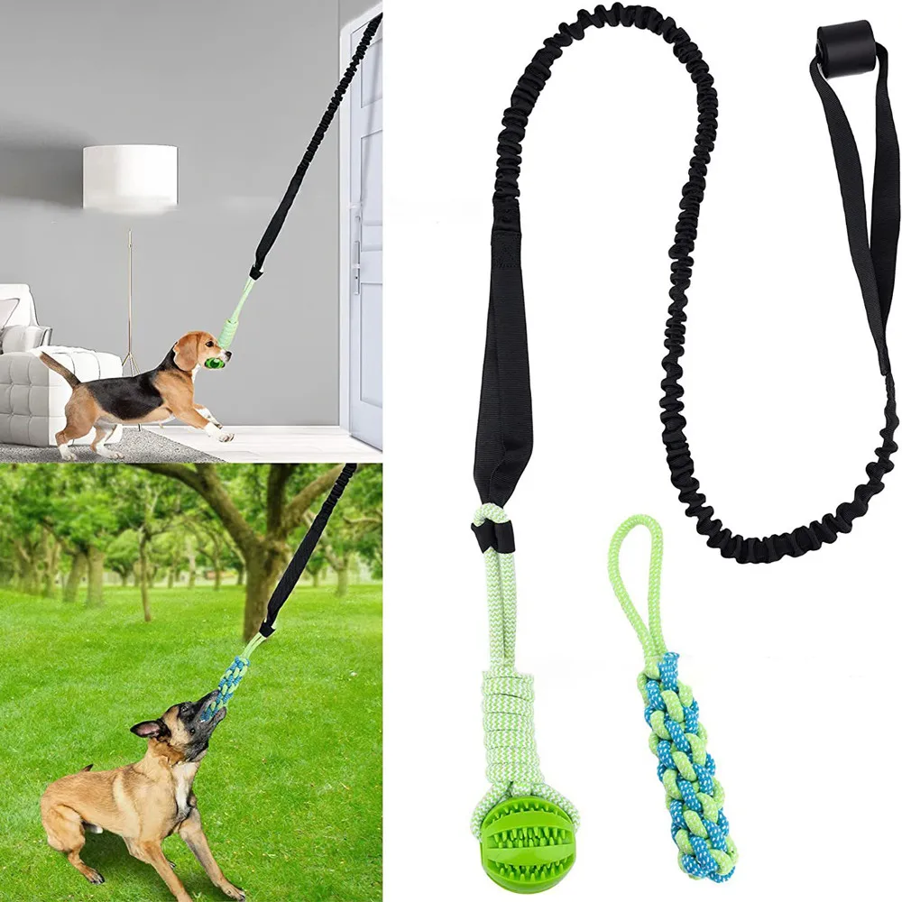 インタラクティブ犬のおもちゃ綱引き春ロープ犬屋外と屋内吊りプ - Suction Cup Dog Tug Toy のレビューと価格