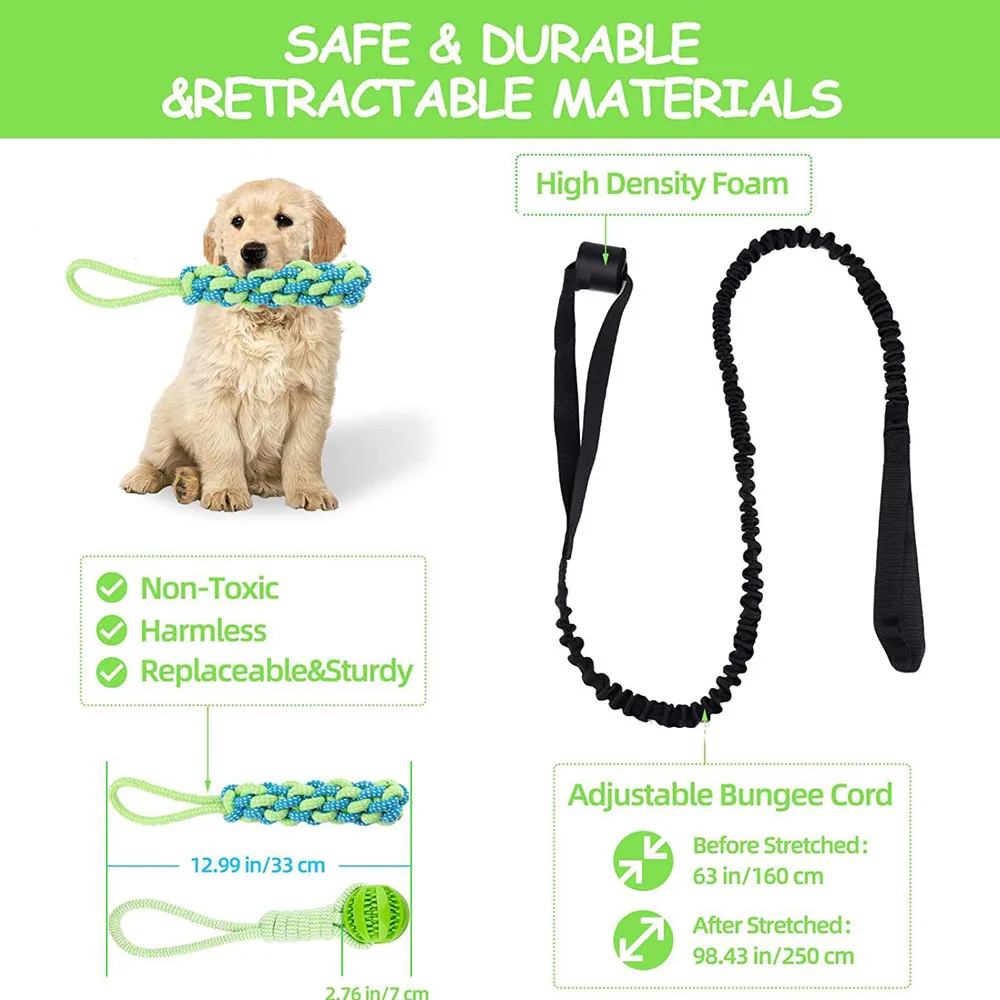 インタラクティブ犬のおもちゃ綱引き春ロープ犬屋外と屋内吊りプ - Suction Cup Dog Tug Toy のレビューと価格