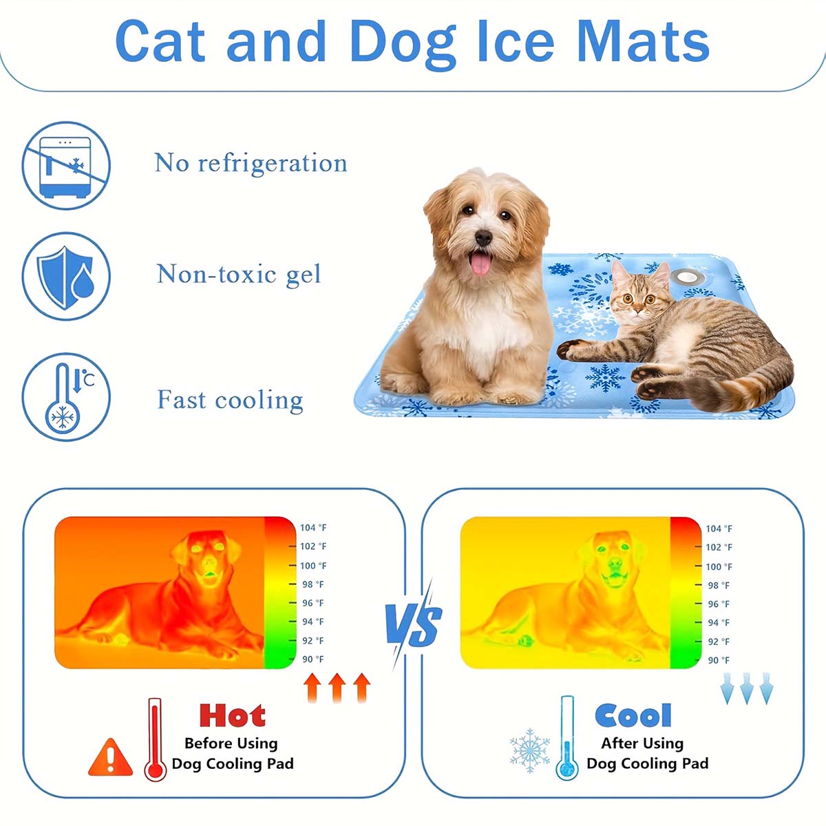 夏用ペットマット、ペットアイスマット、犬用マット、犬用ベッド - Pet Beds のレビューと価格