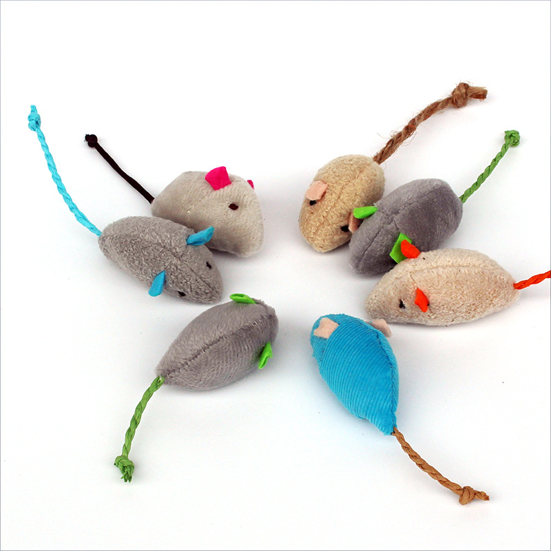 マタタビマウス猫のおもちゃブルーグレーピンク楽しいぬいぐるみ - Catnip Interactive Plush Mouse のレビューと価格