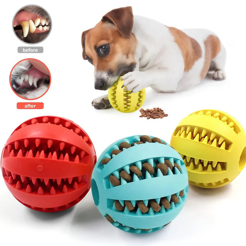 1/2個入り犬用おもちゃボール、インタラクティブラバーボール - Dog Puzzle Feeder Toy のレビューと価格