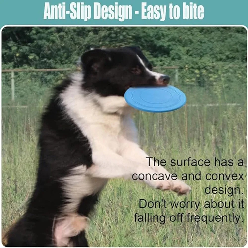 シリコン製フライングソーサー面白い犬猫用おもちゃペットゲーム - Flying Disc Dog Training Toy のレビューと価格
