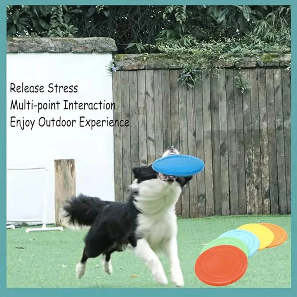 シリコン製フライングソーサー面白い犬猫用おもちゃペットゲーム - Flying Disc Dog Training Toy のレビューと価格